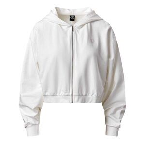 Gym King Womens/Ladies Victory Relaxed Fit Crop Hoodie / Cream